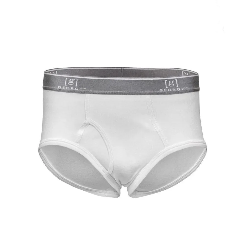 Men's Cotton Full Rise Briefs Underwear 2, 6-Packs Size 3XL